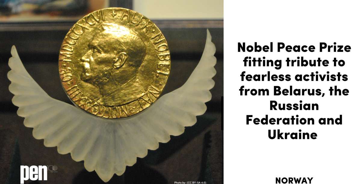 Norway: Nobel Peace Prize fitting tribute to fearless activists from Belarus, the Russian Federation and Ukraine