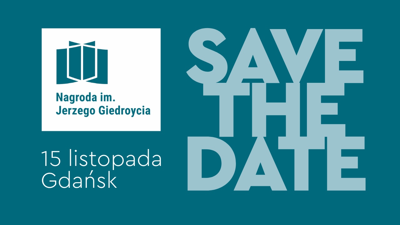 Save the date: Białoruska Nagroda Literacka im. Jerzego Giedroycia 2025